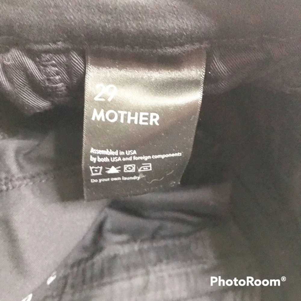 MOTHER Denim the Shaker Prep Straight Up in solid black size 29 - Picture 12 of 15